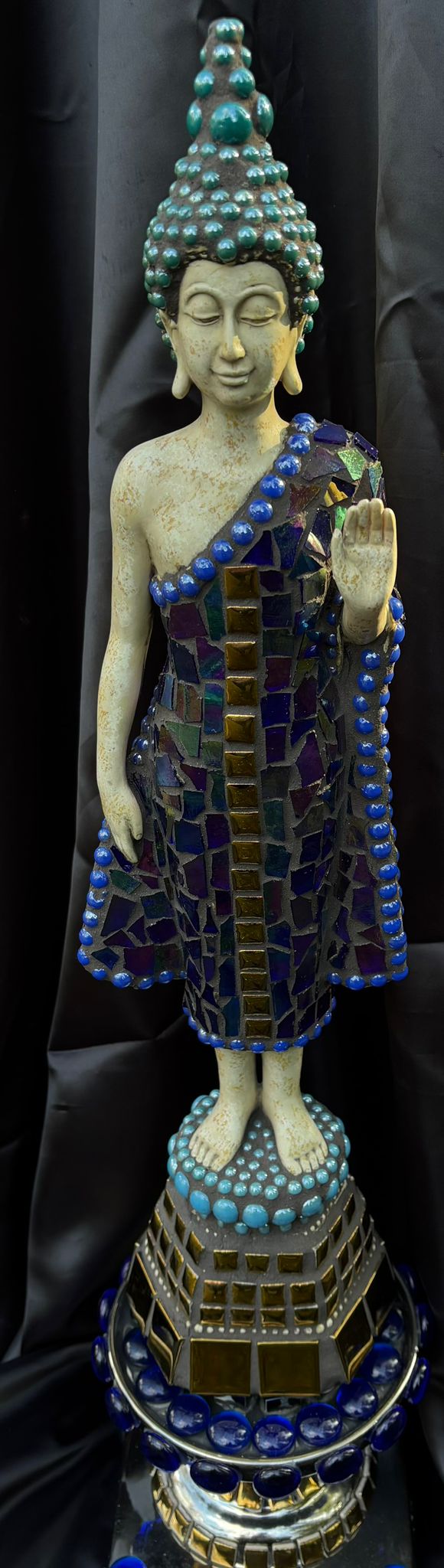 Blauwe met gouden Boeddha